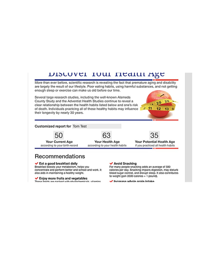 Discover Your Health Age