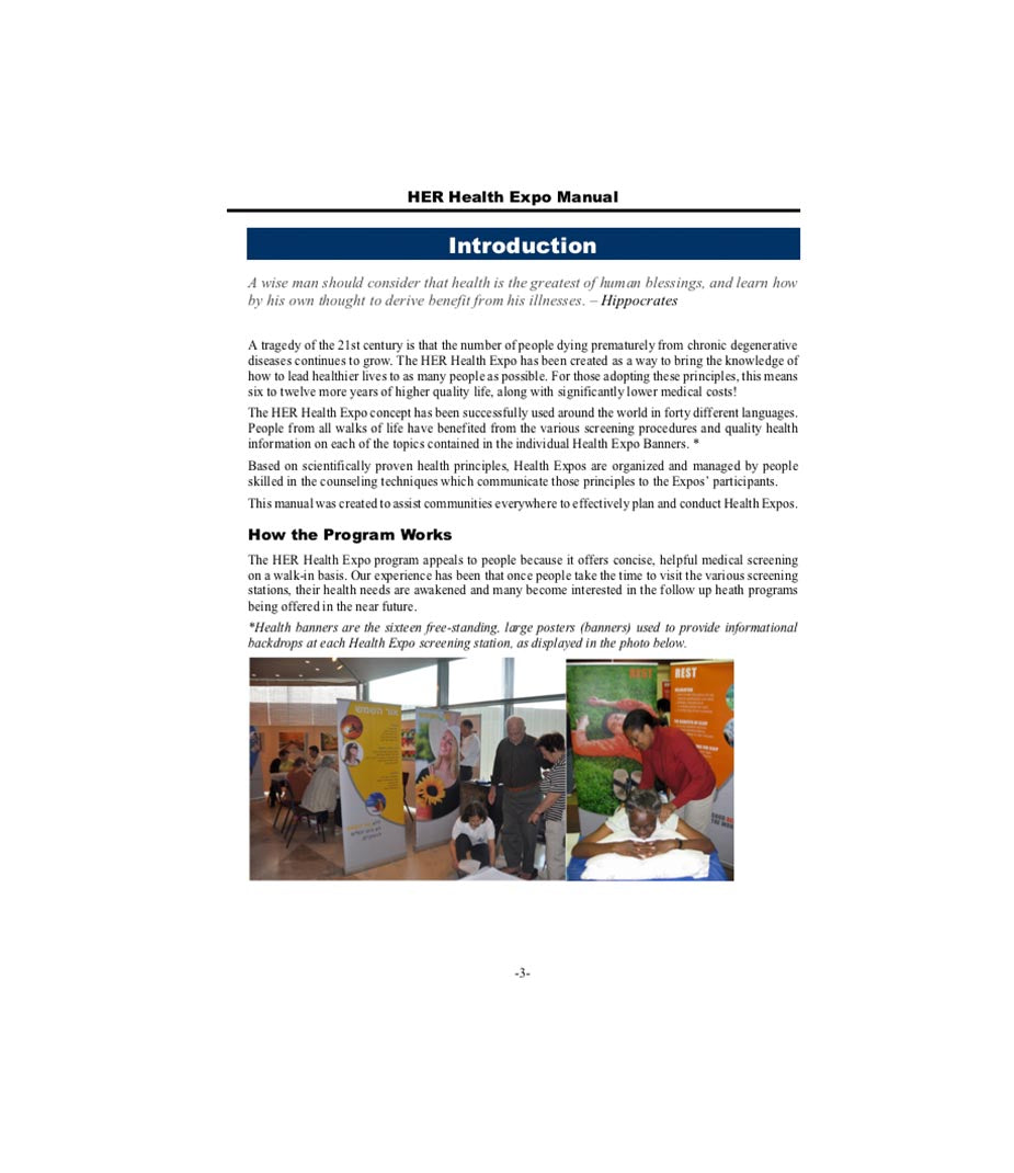 Health Expo Manual (Download)